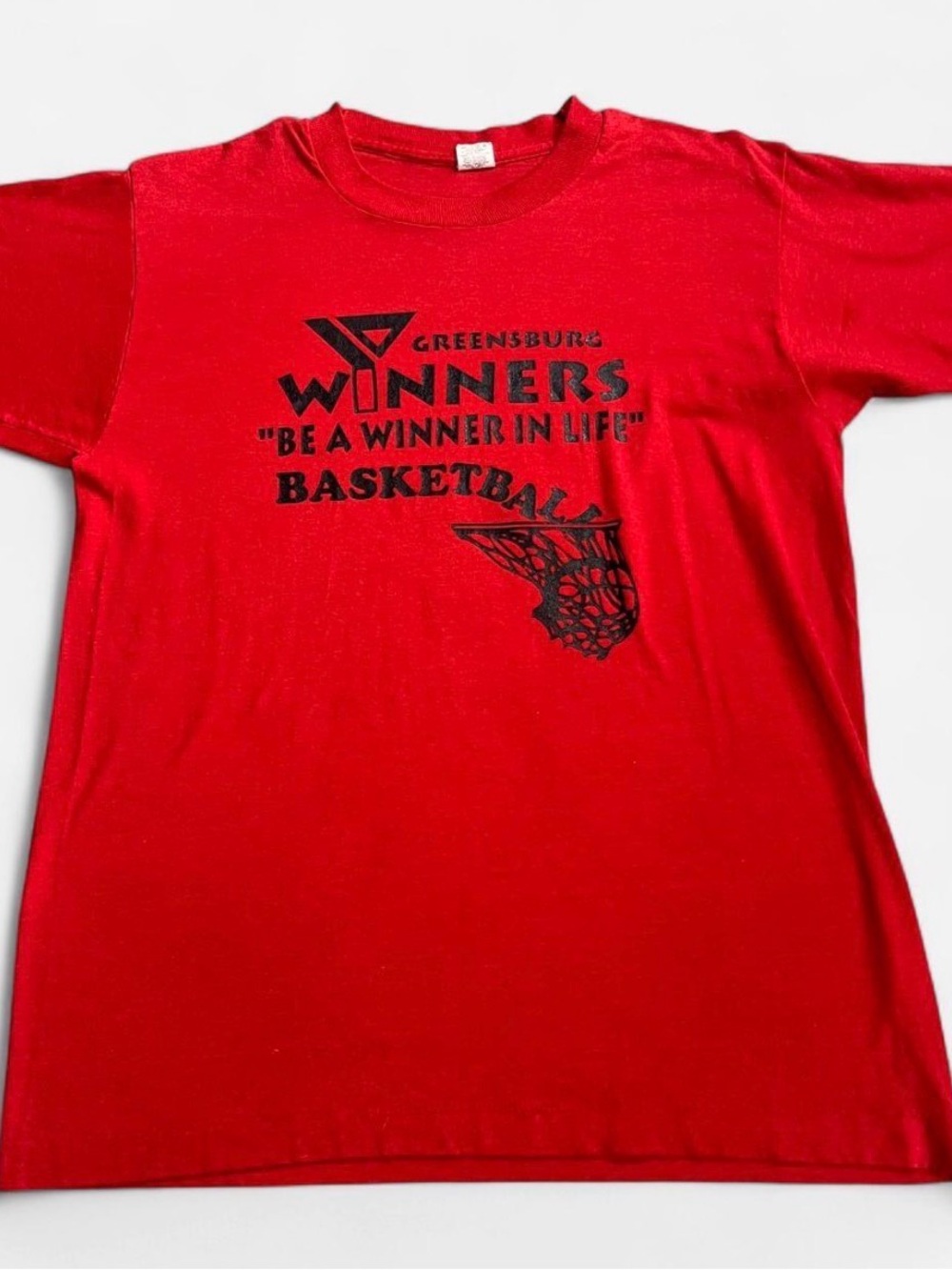Vintage 1980s Greensburg Basketball T-Shirt Size Medium Made In USA